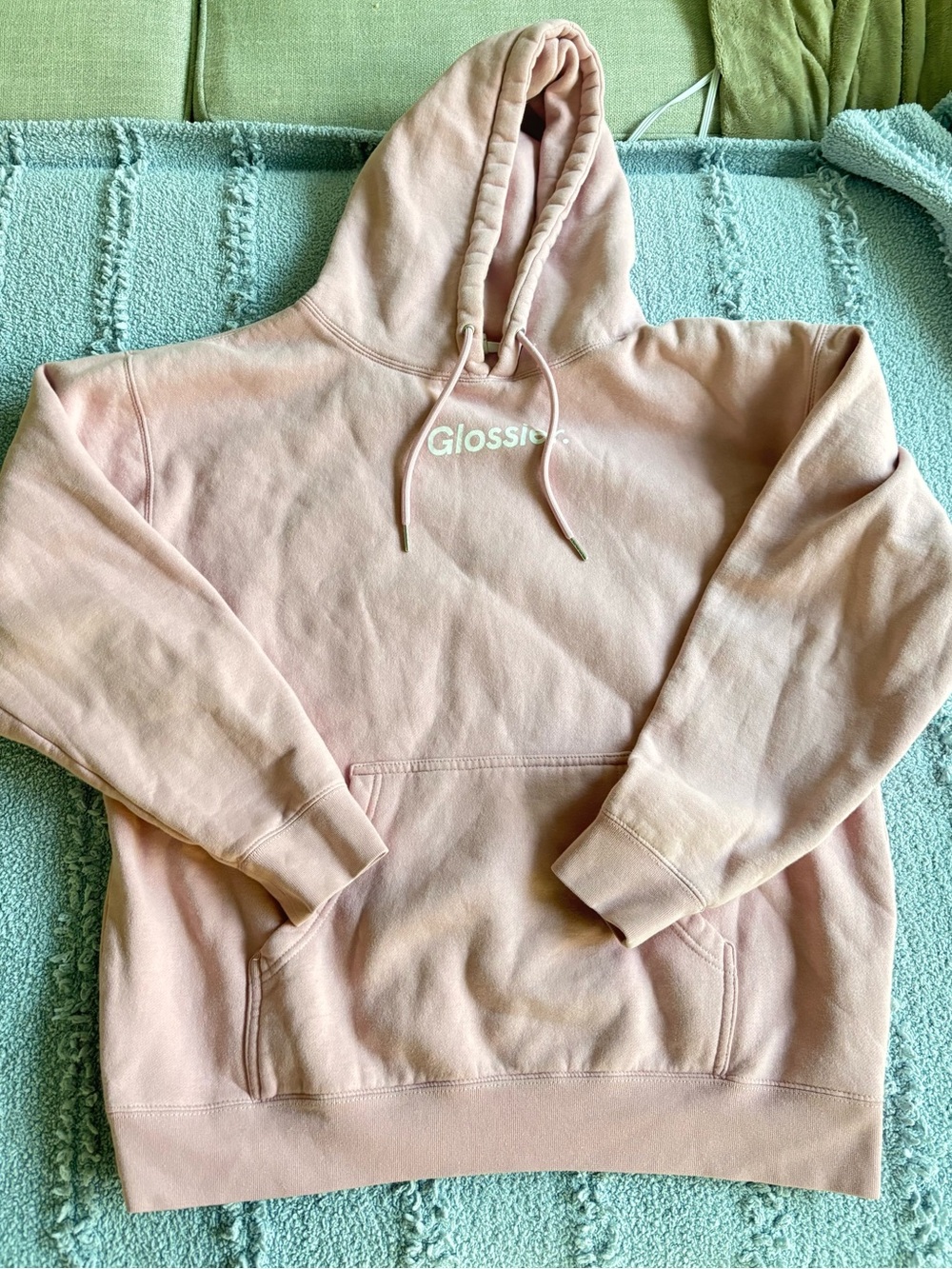 Glossier Soft Pink Classic Logo Hoodie - Picture 3 of 10